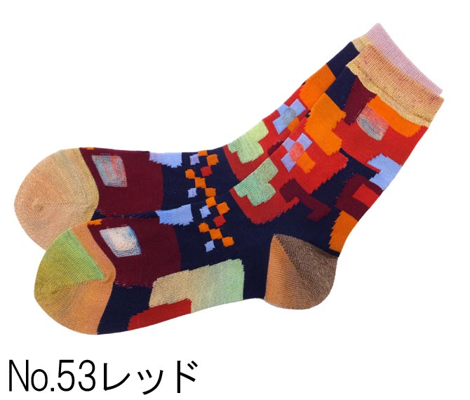 エムアンドキョウコ M.&KYOKO 佐藤繊維 レディース 幾何ブロック 